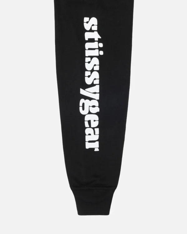 BLACK STÜSSY GEAR ZIP HOODIE