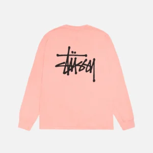Basic Stussy Ls Tee Pigment Dyed Coral