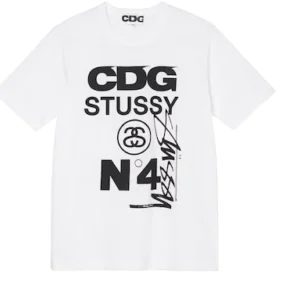 CDG x Stussy T-shirt Blanc