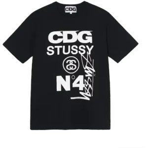 CDG x Stussy T-shirt Noir