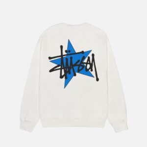 Stüssy Star Crew Blanc