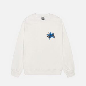 Stüssy Star Crew Blanc