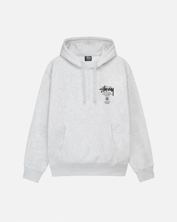 Sweat À Capuche Stussy World Tour Blanc