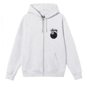 Sweat À Capuche Zippé 8 Ball Gris