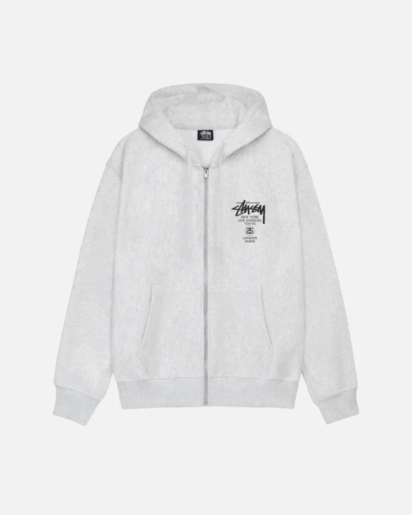 Sweat À Capuche Zippé World Tour Blanc