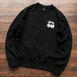 Sweat Stussy Dice Crew Blanc