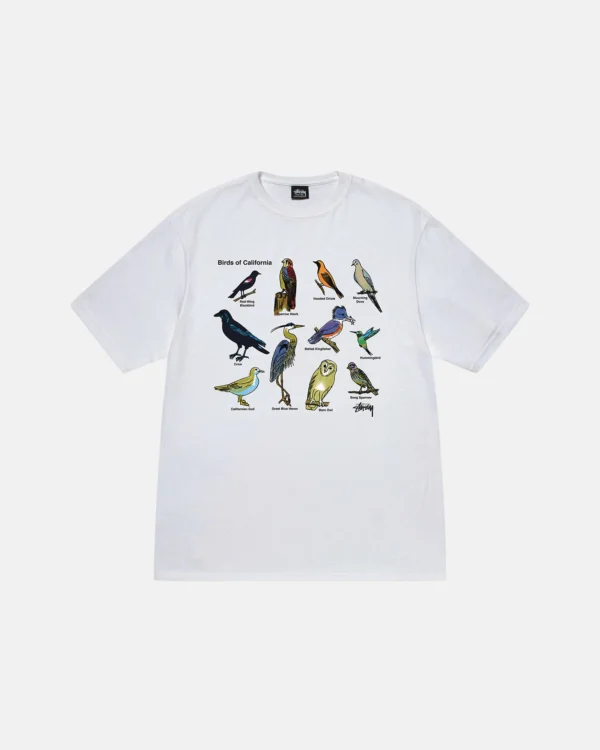 T-Shirt Oiseaux De Californie Blanc