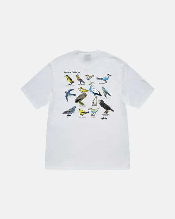 T-Shirt Oiseaux De Californie Blanc